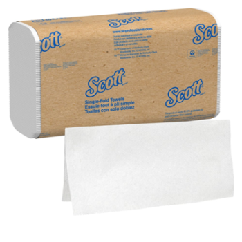 SINGLEFOLD-TOWELS, WHITE