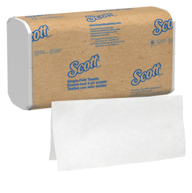 SINGLEFOLD-TOWELS, WHITE