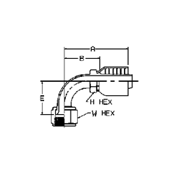 #6FEMALE 90 JIC-#6 HOSE