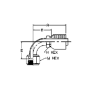 #6FEMALE 90 JIC-#6 HOSE