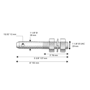 LOWER LINK IMPLEMENT PIN CAT2