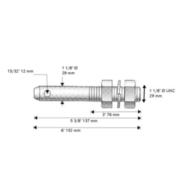 LOWER LINK IMPLEMENT PIN CAT2