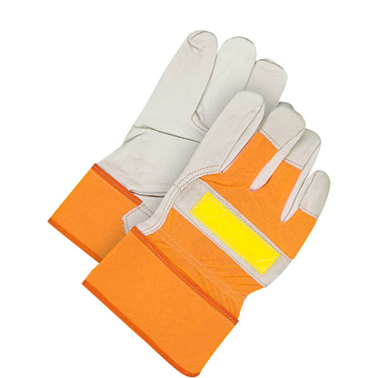 HI-VIS GLOVE COWHIDE