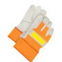 HI-VIS GLOVE COWHIDE