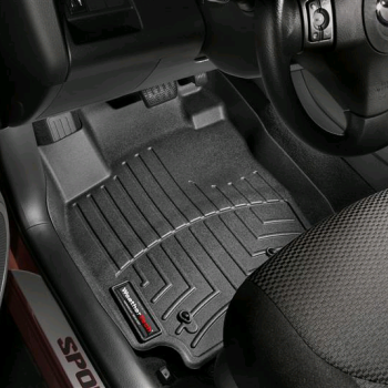 FLOOR MATS BLACK WT FRT