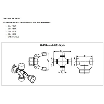 1810 U-JOINT PLATE&STRA