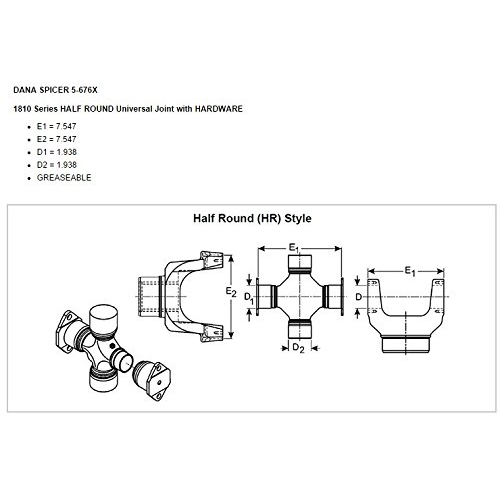 1810 U-JOINT PLATE&STRA