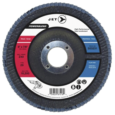 6X7/8 40 GRIT FLAP DISC