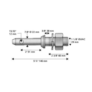 LOWER LINK IMP PIN HD CAT1