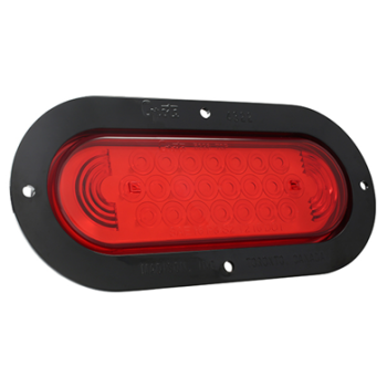 OVAL RED W/ BLACK FLANGE
