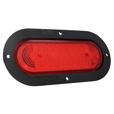 OVAL RED W/ BLACK FLANGE