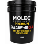 PREMIUM 15W-40 CK-4. MOLEC PREMIUM SYNTHETIC BLEND DIESEL ENGINE OIL. 18.9L