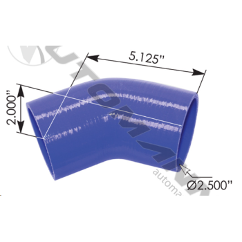 SILICONE 45 DEG ELBOW