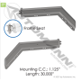 45 DEGREE MUDFLAP HANGER