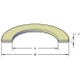 WHITE SPLIT BACKUP RING