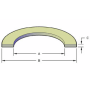 WHITE SPLIT BACKUP RING