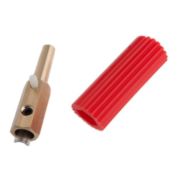 MALE PLUG, RED 3/8