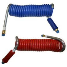 BLUE COILED AIR HOSE