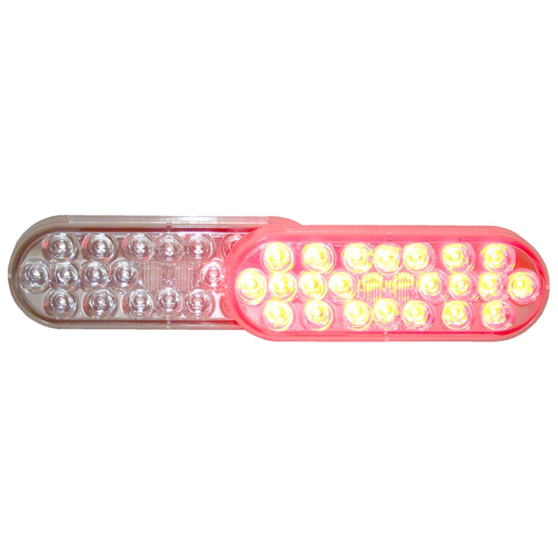 CLEAR RED LED OVAL LAMP