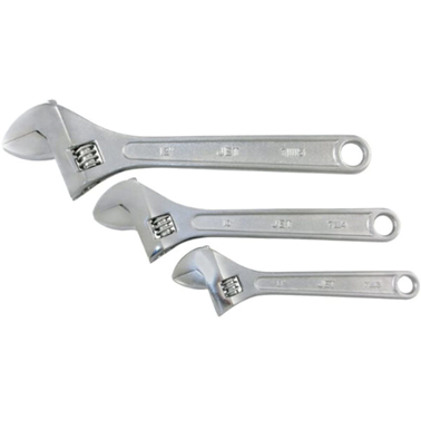 3PC ADJUSTABLE WRENCHES