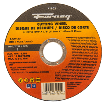 CUT-OFF WHEEL METAL TYPE