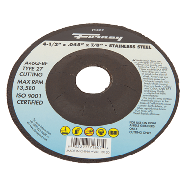 CUT-OFF WHEEL STAINLESS