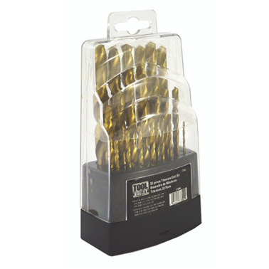 22PC TITANIUM DRILL BITS