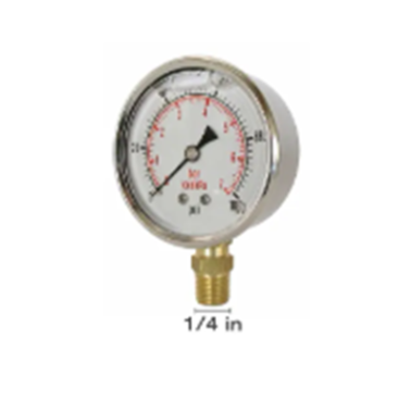 GAUGE, GLY 15 PSI 4IN