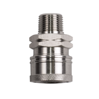 S/S COUPLER, 3/8 MNPT