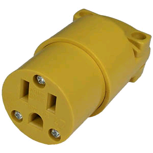 ROUND FEMALE PLUG YELLO