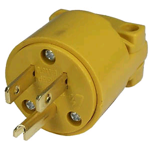 ROUND MALE PLUG YELLOW