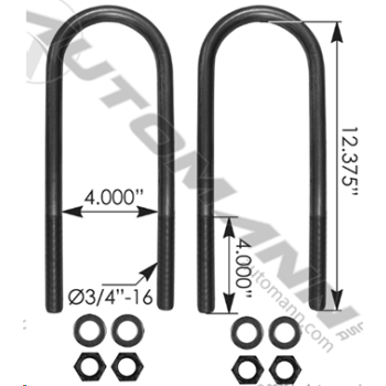 U BOLT W/NUTS&WASHERS