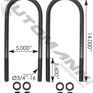 U BOLT W/NUTS&WASHERS