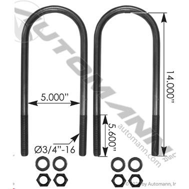 U BOLT W/NUTS&WASHERS