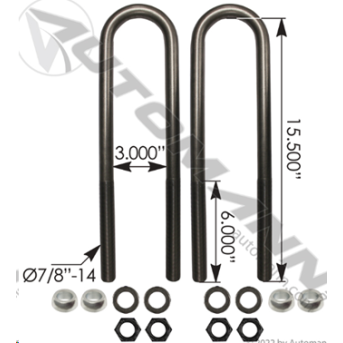 U BOLT W/NUTS&WASHERS
