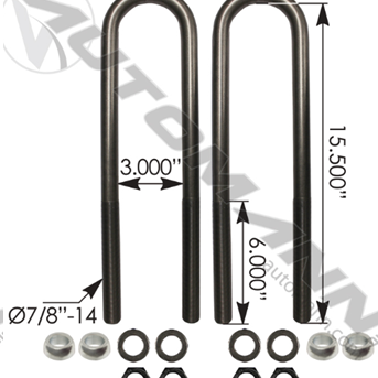 U BOLT W/NUTS&WASHERS