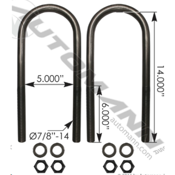 U BOLT W/NUTS&WASHERS