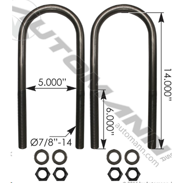 U BOLT W/NUTS&WASHERS