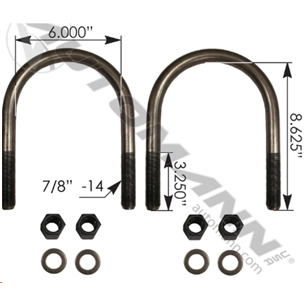 U BOLT W/NUTS&WASHERS
