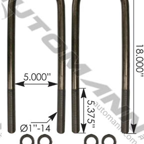 AIRLINER U-BOLTS 2PK