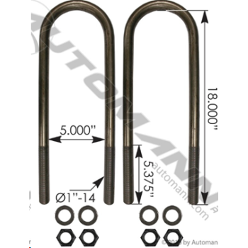 AIRLINER U-BOLTS 2PK
