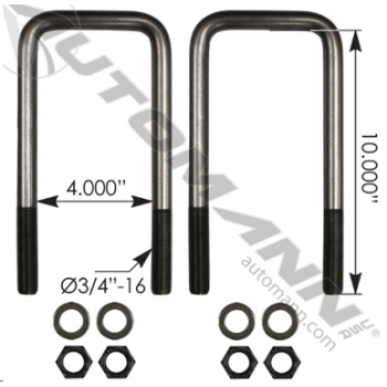 U BOLT W/NUTS&WASHERS