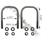 U BOLTS [PK OF 2 W HARD]