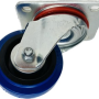 3IN SWIVEL BLUE RUBBER