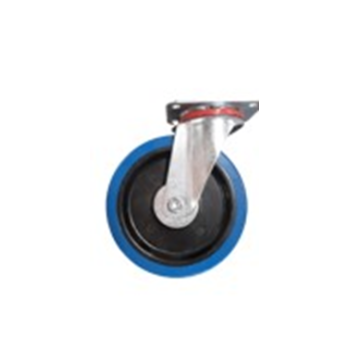 8IN SWIVEL BLUE RUBBER