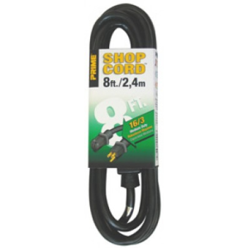 8' 16/3 BLACK EXT. CORD