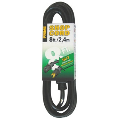 8' 16/3 BLACK EXT. CORD