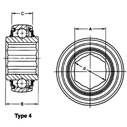 HEX BORE BALL BEARING