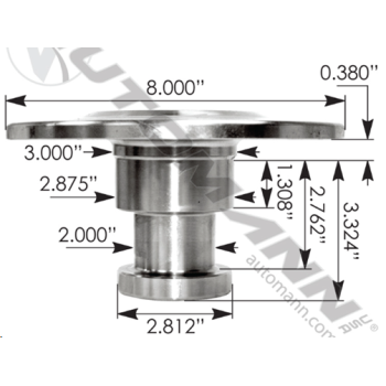 WELD ON TRAILER KING PIN