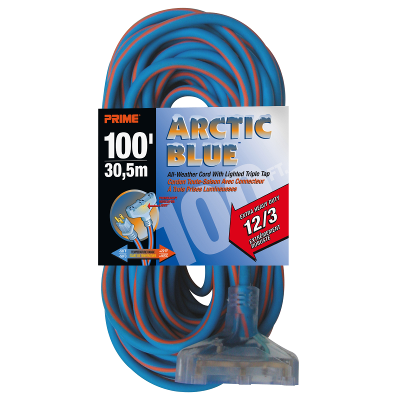 100' 12/3 BLUE EXT. CORD